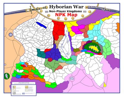 Hyborian War Non-Player-Kingdoms NPK Map